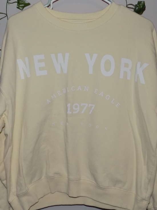 American Eagle Outfitters Sweaters - American Eagle Light Yellow New York Crewneck